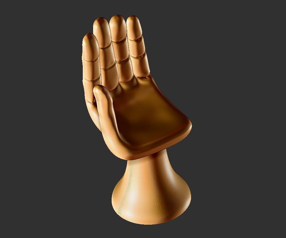 Hand Chair 3D model_1