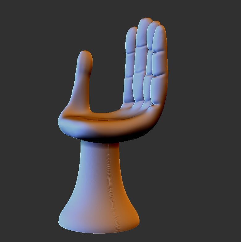 Hand Chair 3D model_3