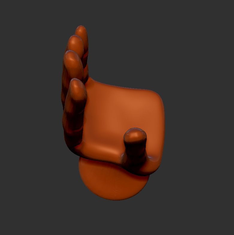 Hand Chair 3D model_6