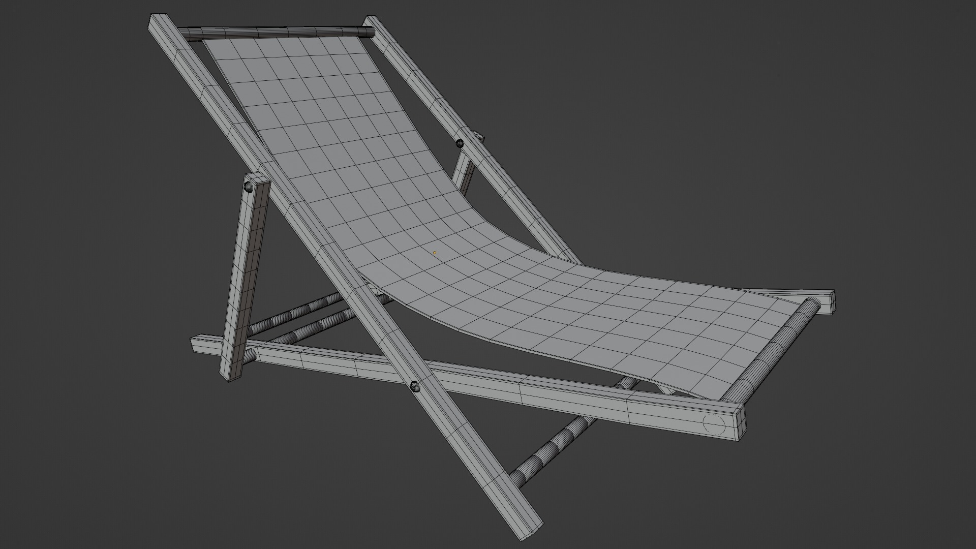 Beach Chair Low-poly 3D model_9