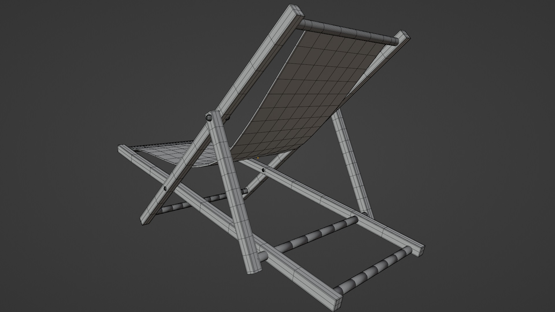 Beach Chair Low-poly 3D model_13