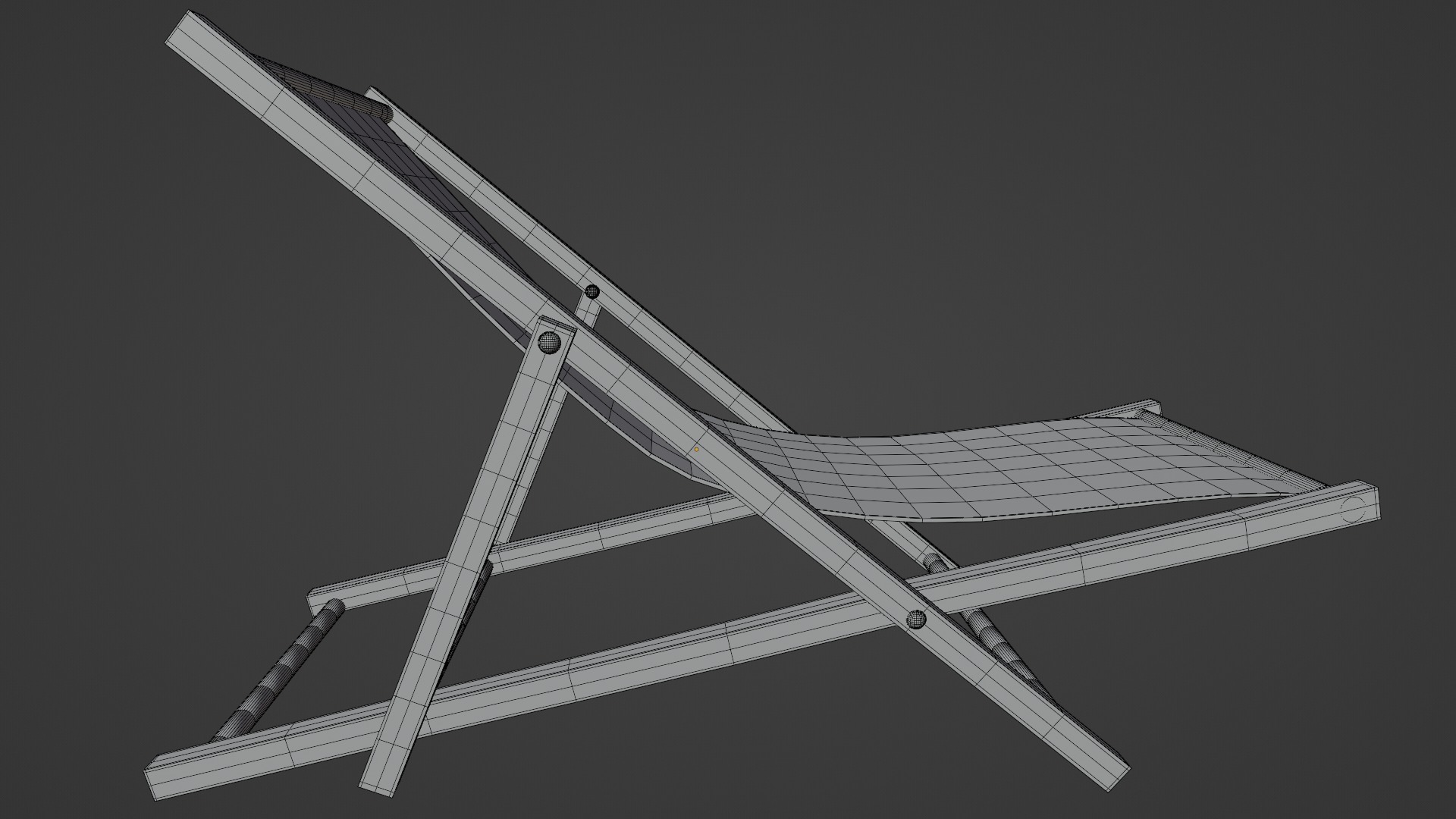 Beach Chair Low-poly 3D model_16