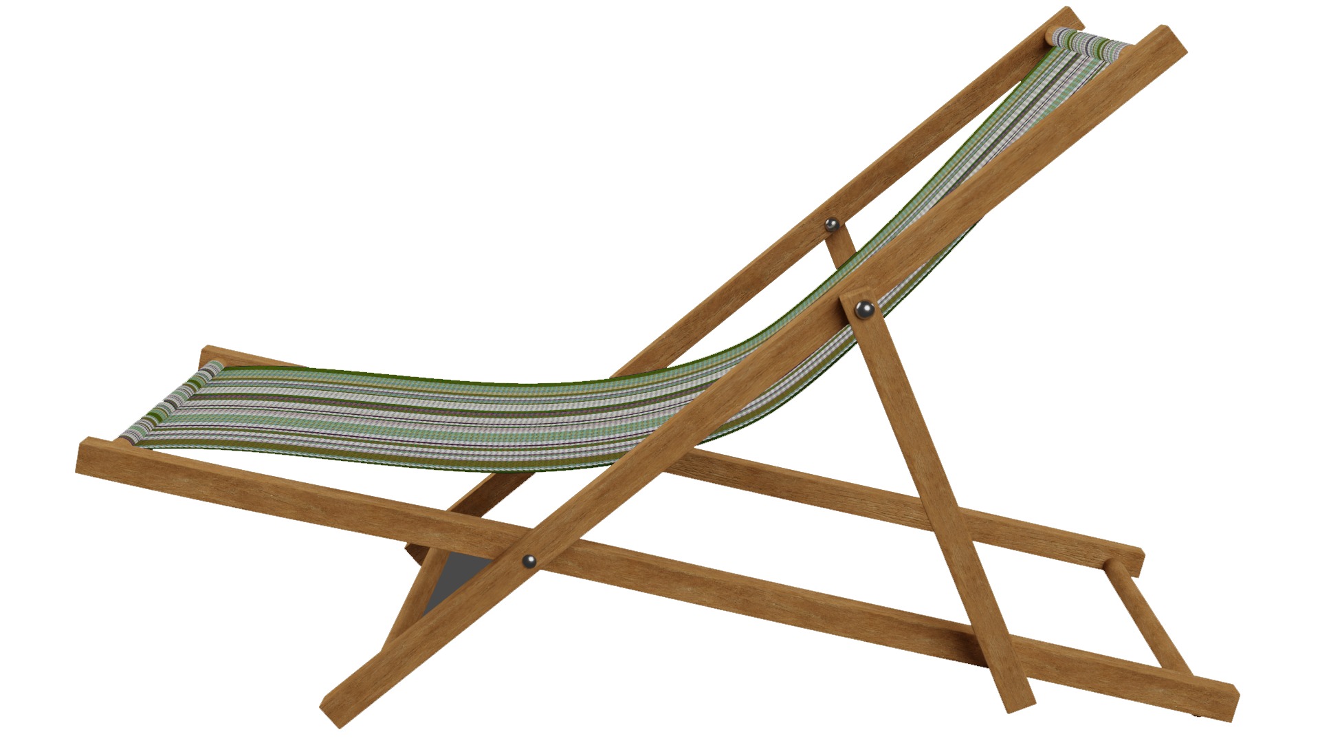 Beach Chair Low-poly 3D model_3