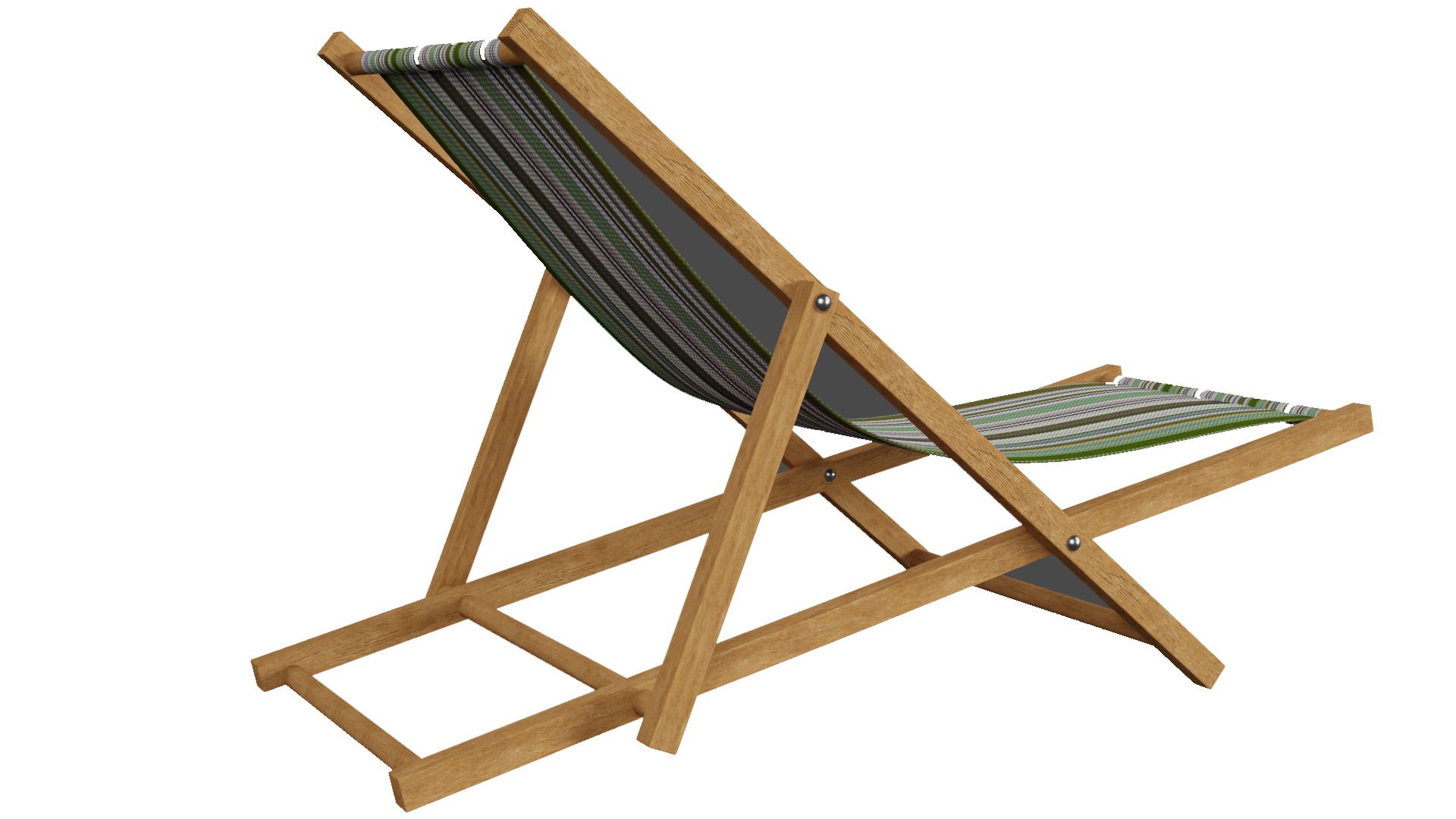 Beach Chair Low-poly 3D model_6