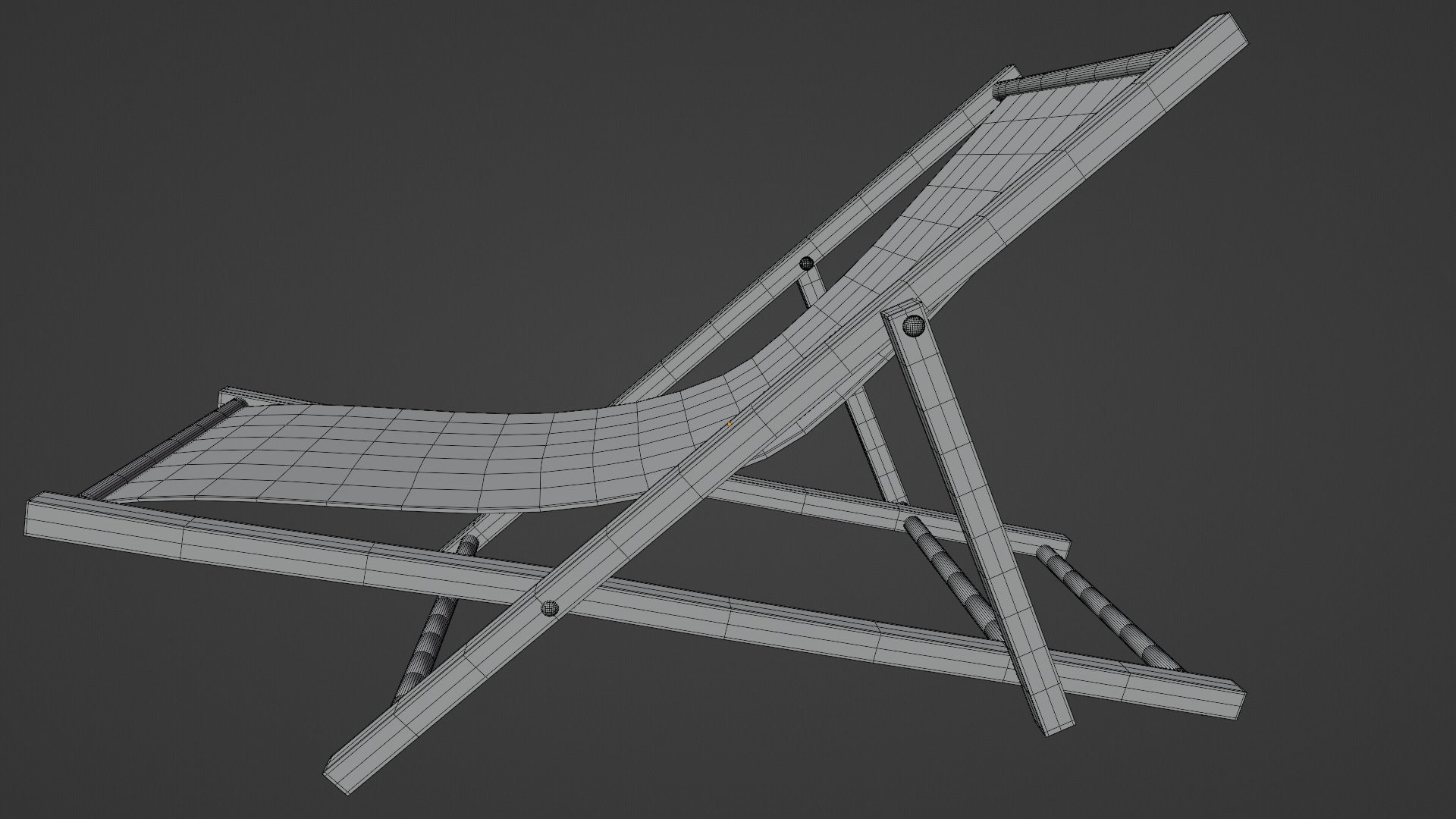 Beach Chair Low-poly 3D model_12