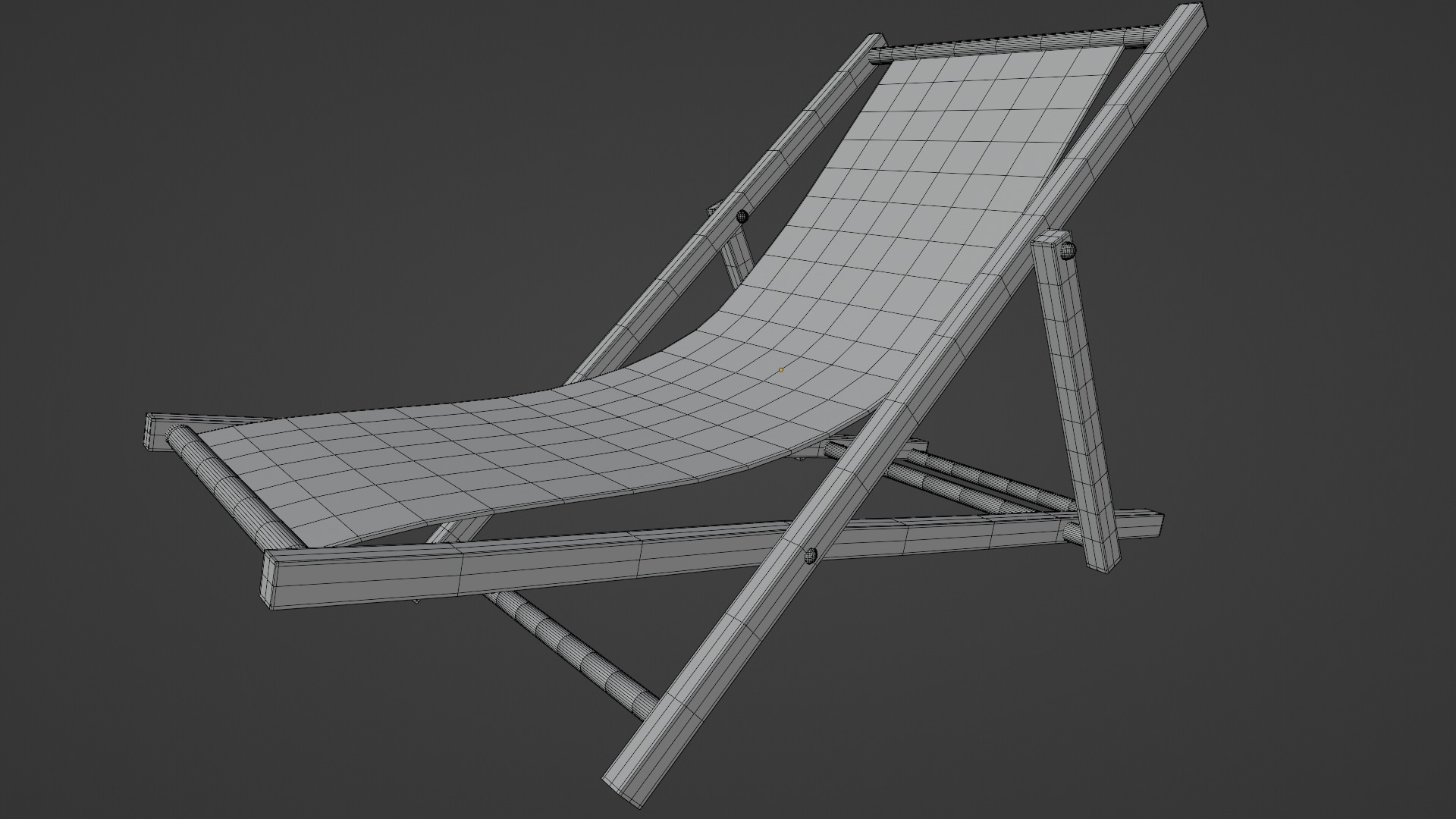 Beach Chair Low-poly 3D model_11