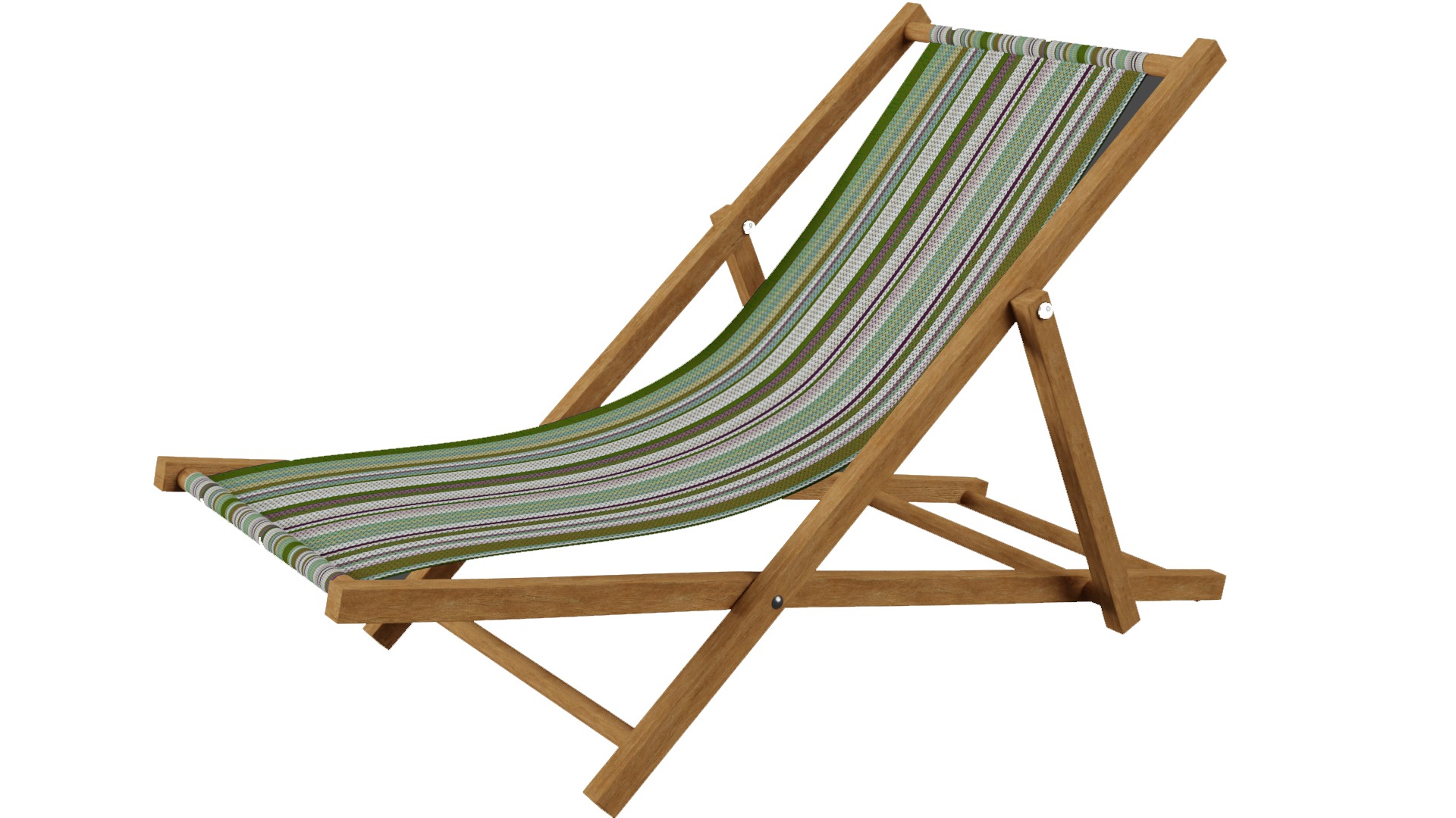 Beach Chair Low-poly 3D model_0