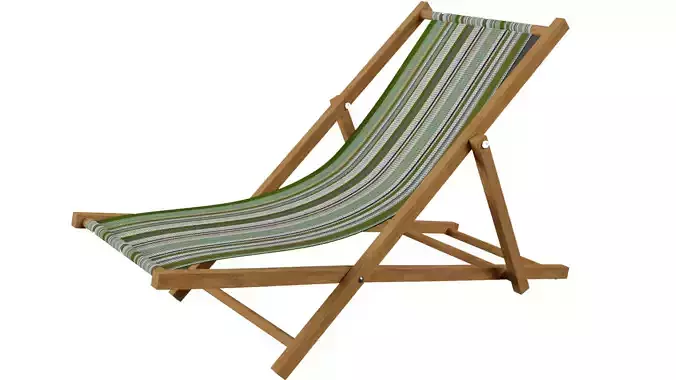 Beach Chair Low-poly 3D model