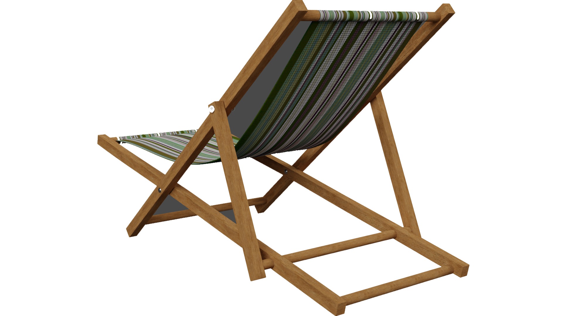 Beach Chair Low-poly 3D model_4
