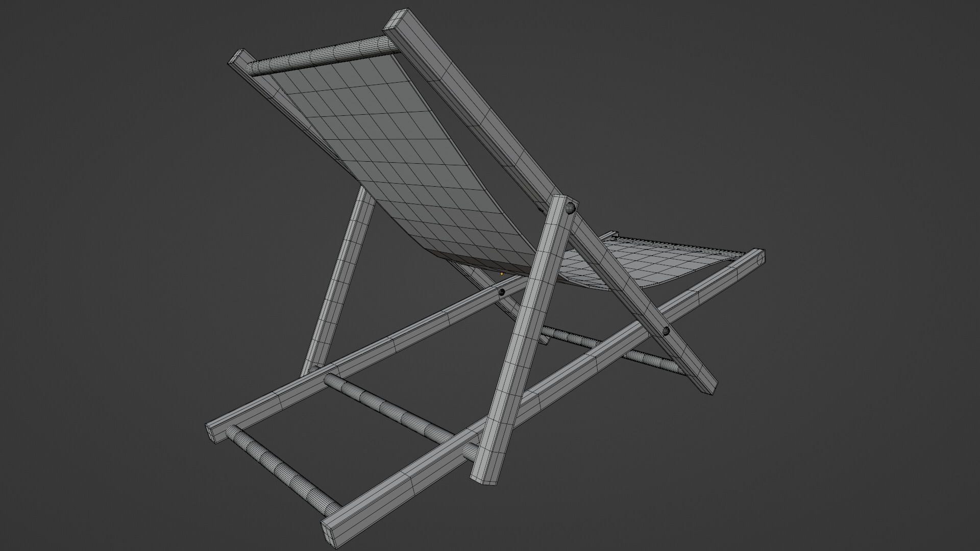 Beach Chair Low-poly 3D model_15