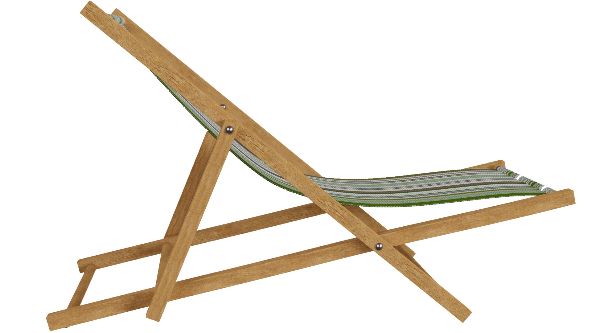 Beach Chair Low-poly 3D model_7