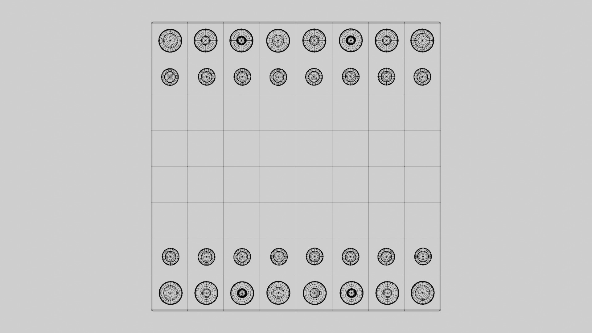 Modern Chess Set 3D model_8