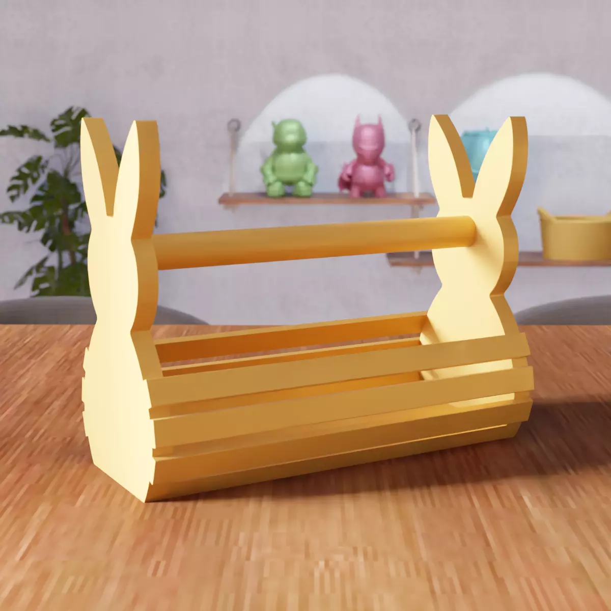 Easter Bunny Basket - 326 3D print model_1