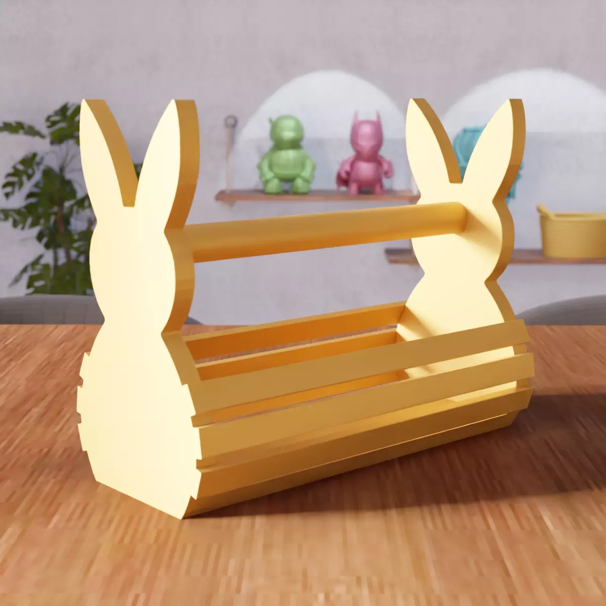 Easter Bunny Basket - 326 3D print model_3