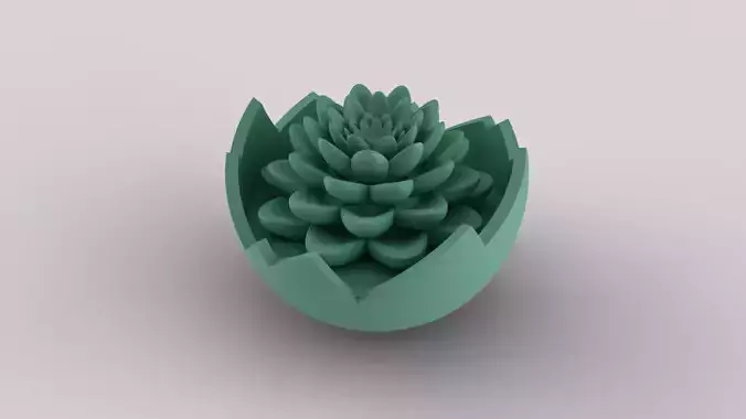 Decorative Fake Succulent 3D print model