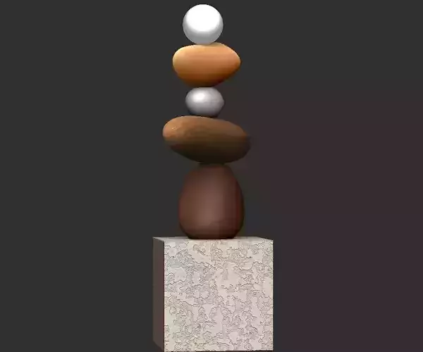 Stone Desktop Statue Lamp Decor