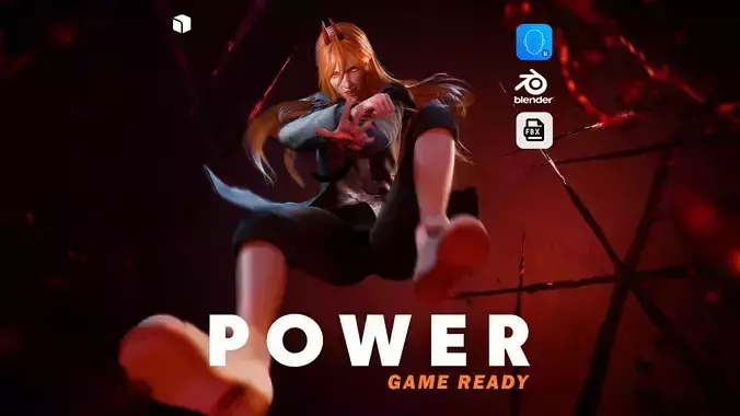 POWER - CHAINSAW MAN 3D Blender Model - LowPoly Low-poly 3D model