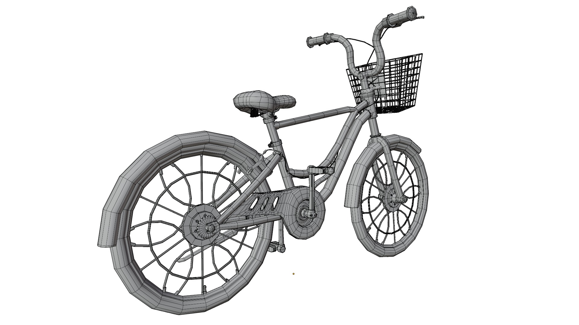 Bicycle Rig Low-poly 3D model_14