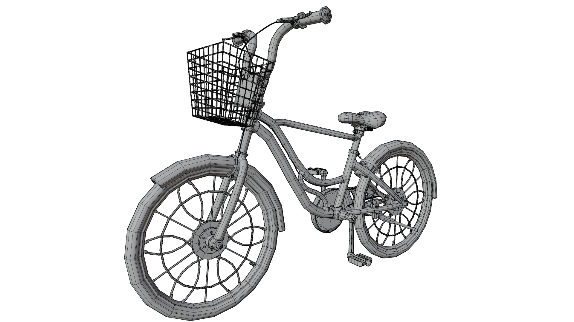 Bicycle Rig Low-poly 3D model_10