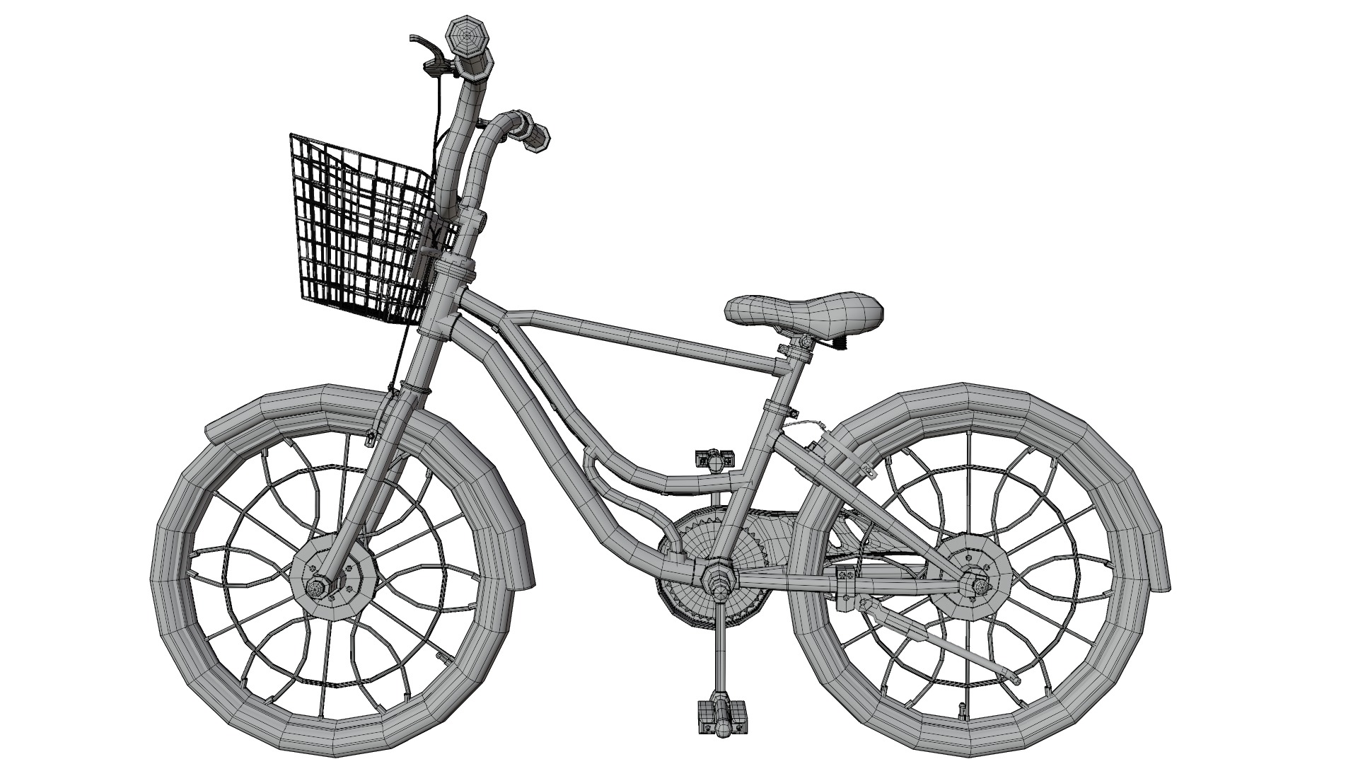 Bicycle Rig Low-poly 3D model_11