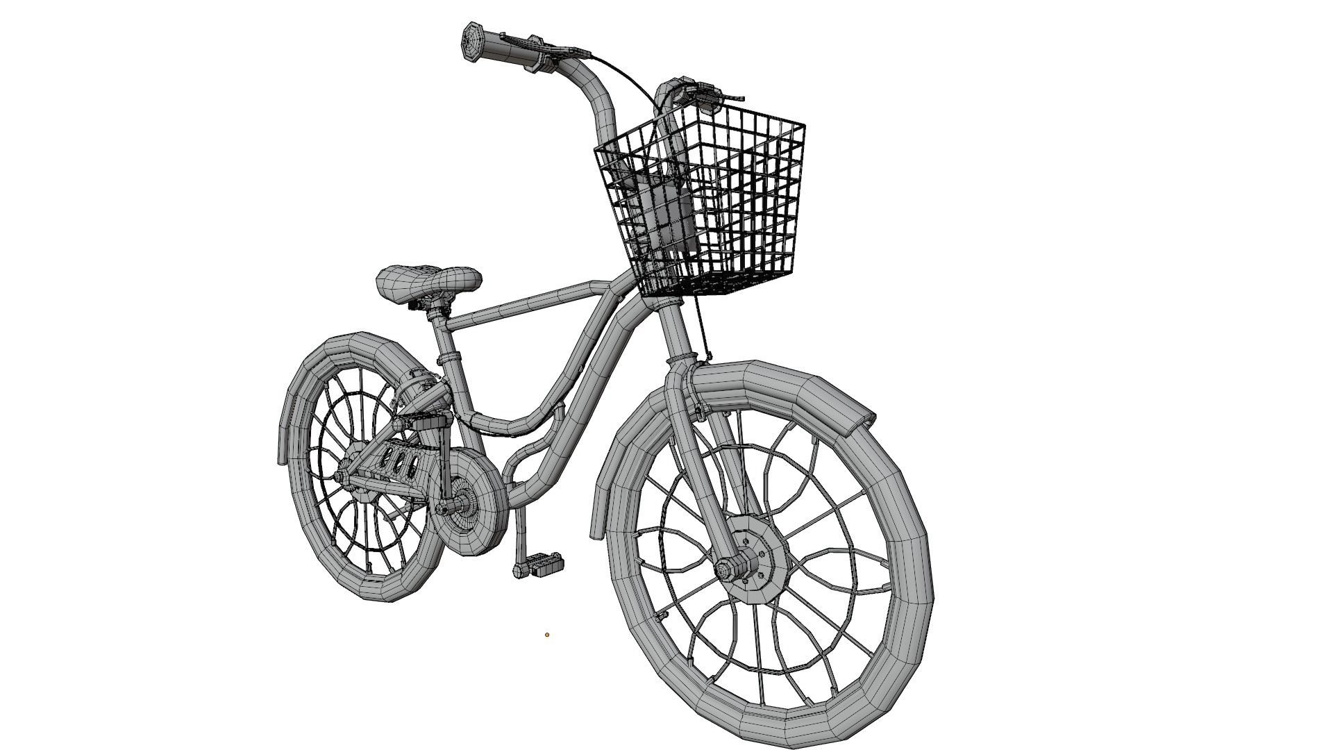 Bicycle Rig Low-poly 3D model_16