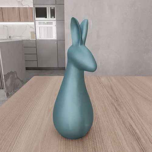 Easter Bunny Figure with Ears 3D print model