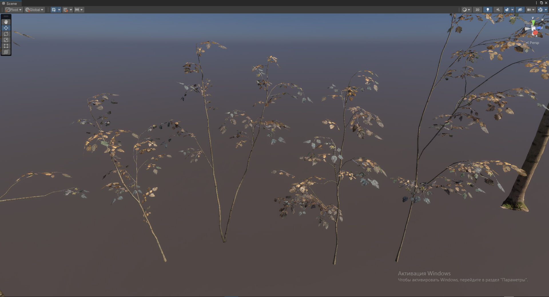 Autumn Forest  Game Trees  Low-poly 3D model_12