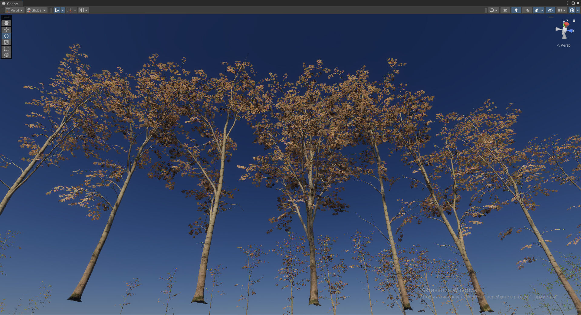 Autumn Forest  Game Trees  Low-poly 3D model_9