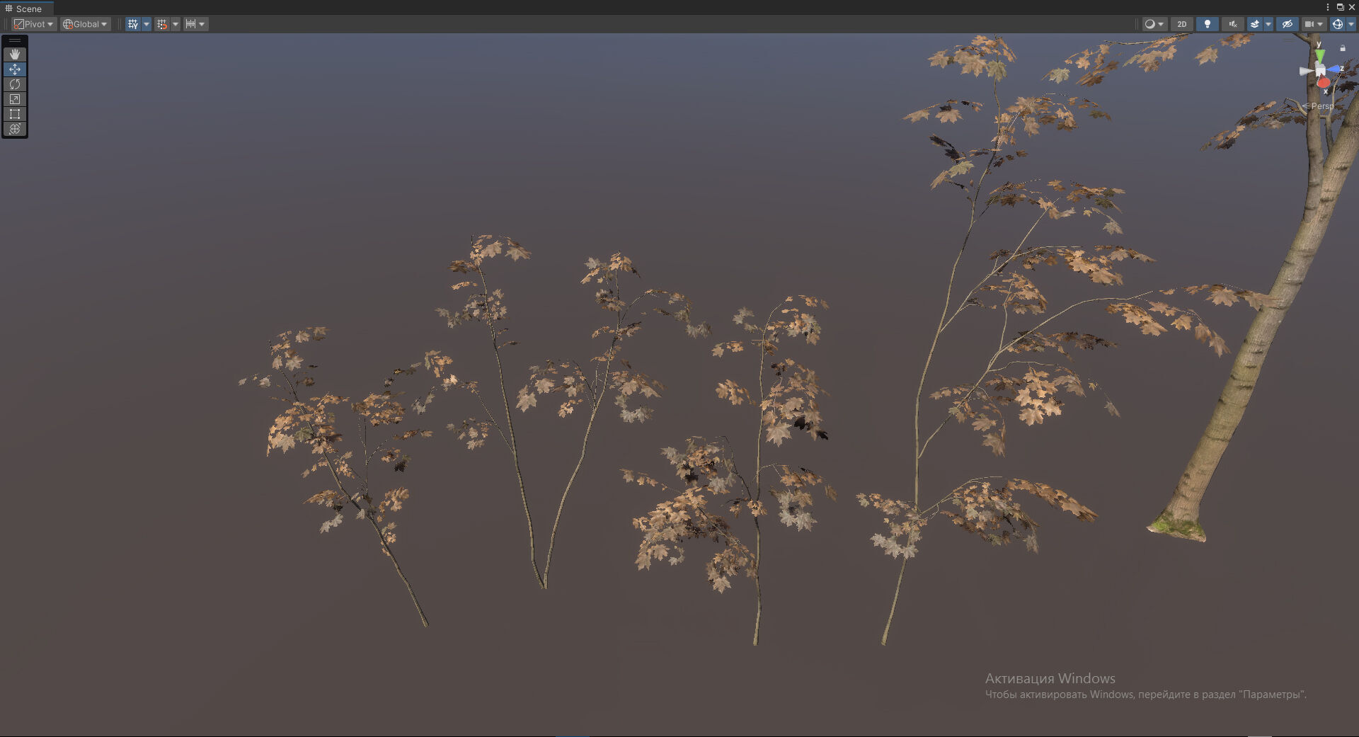Autumn Forest  Game Trees  Low-poly 3D model_13