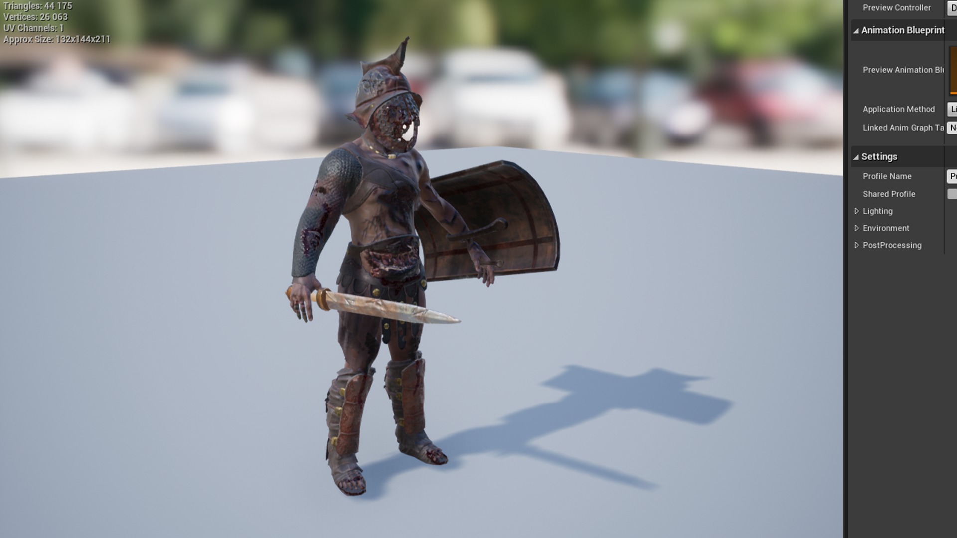 GLADIATOR MURMILLO UNDEAD3 Low-poly 3D model_19