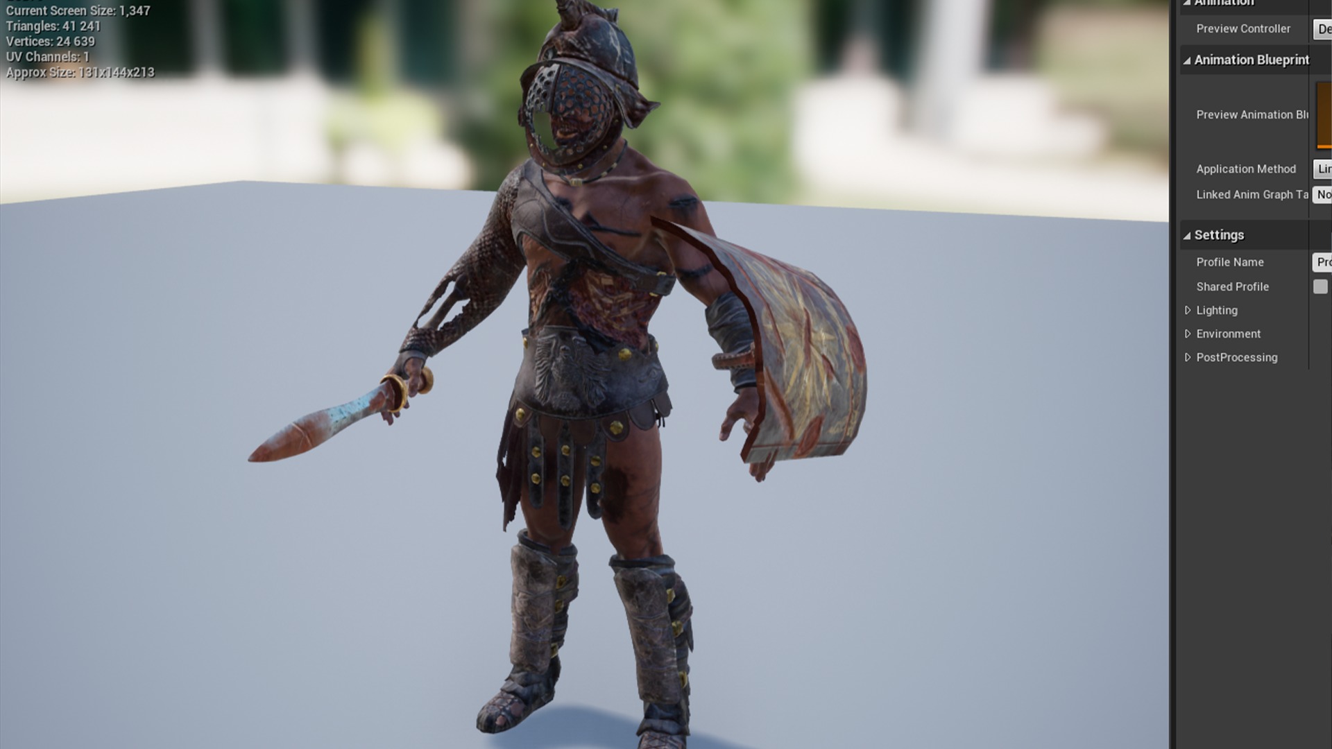 GLADIATOR MURMILLO UNDEAD4 Low-poly 3D model_19