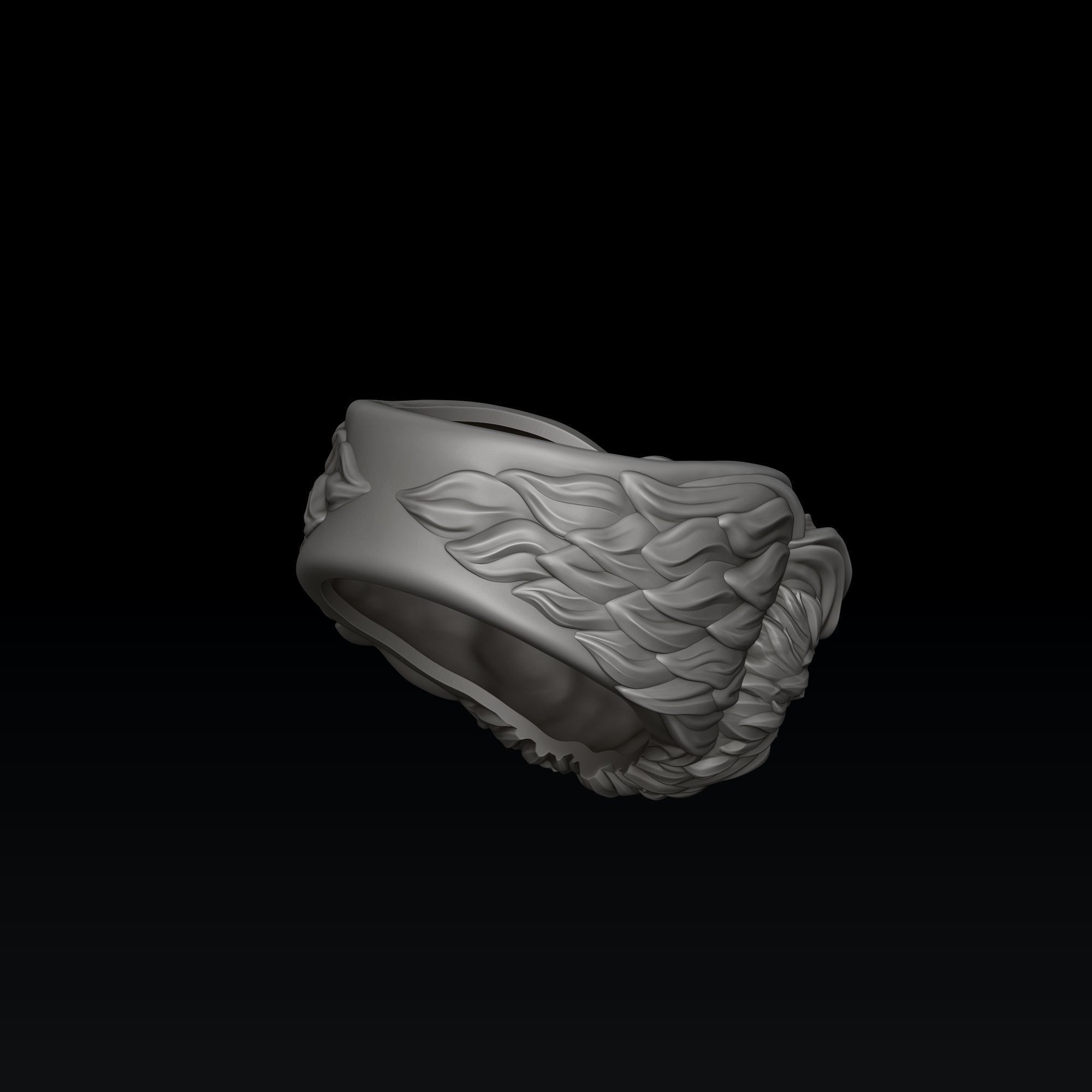 Owl Pendant Ring v2 Collection 3D print model_3