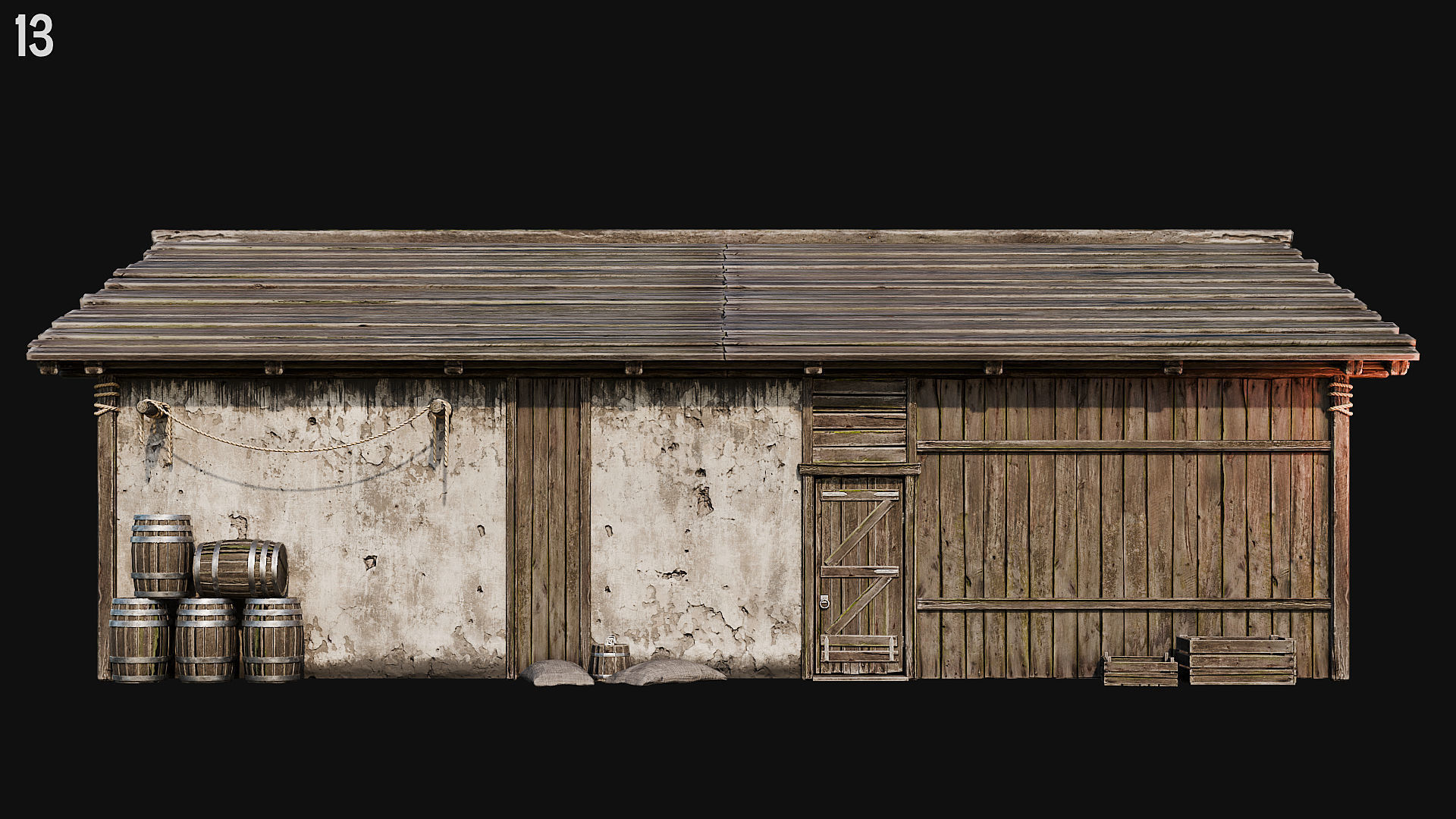 MEDIEVAL 02 with INTERIORS 4K Low-poly 3D model_45