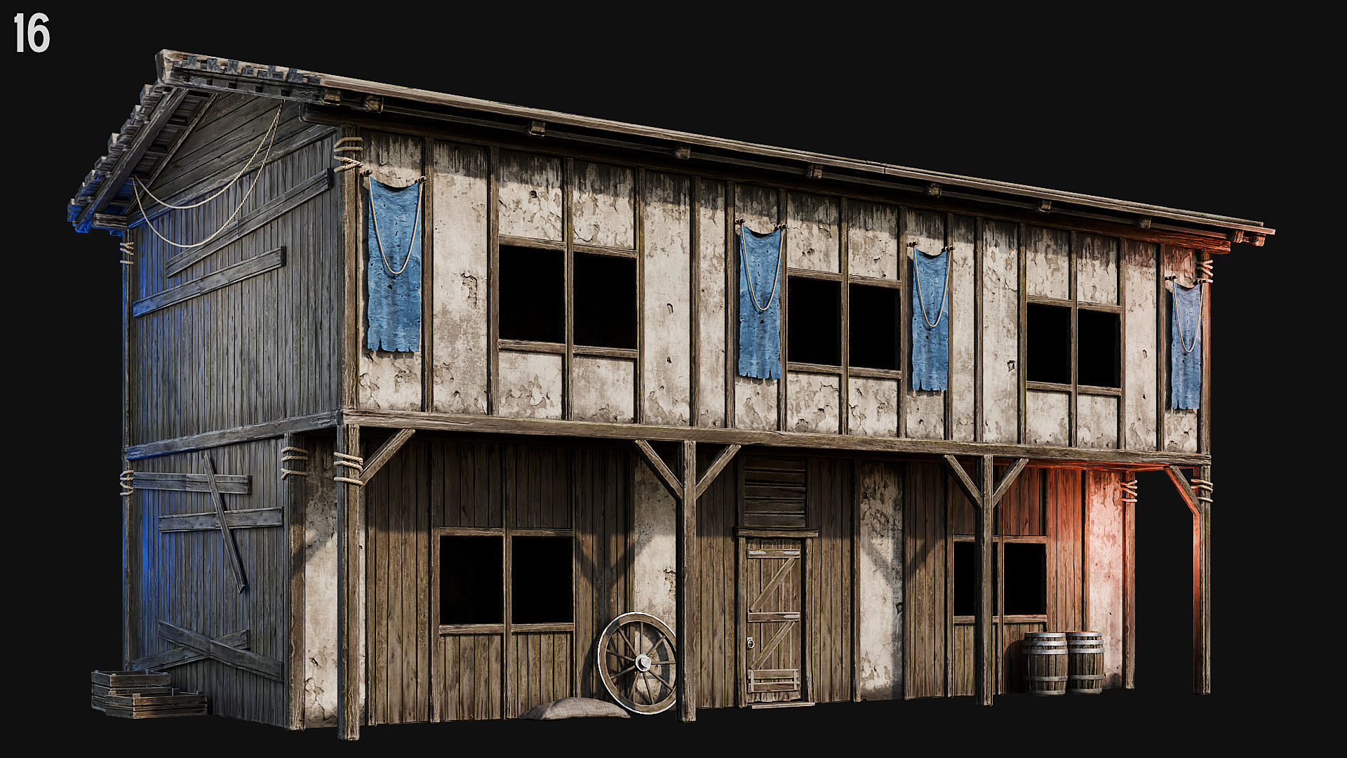 MEDIEVAL 02 with INTERIORS 4K Low-poly 3D model_53