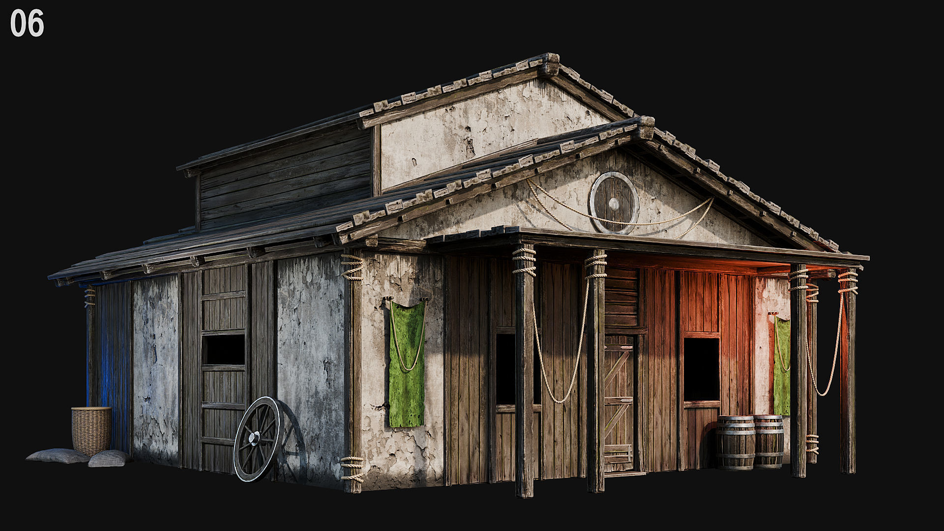 MEDIEVAL 02 with INTERIORS 4K Low-poly 3D model_23