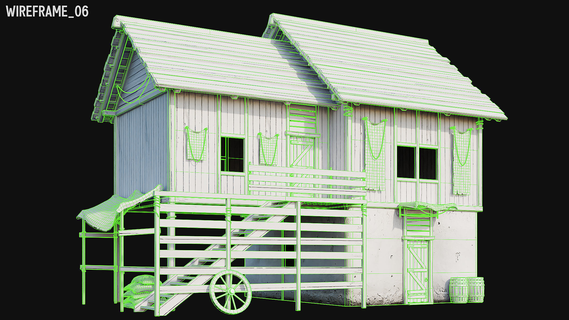 MEDIEVAL 02 with INTERIORS 4K Low-poly 3D model_78