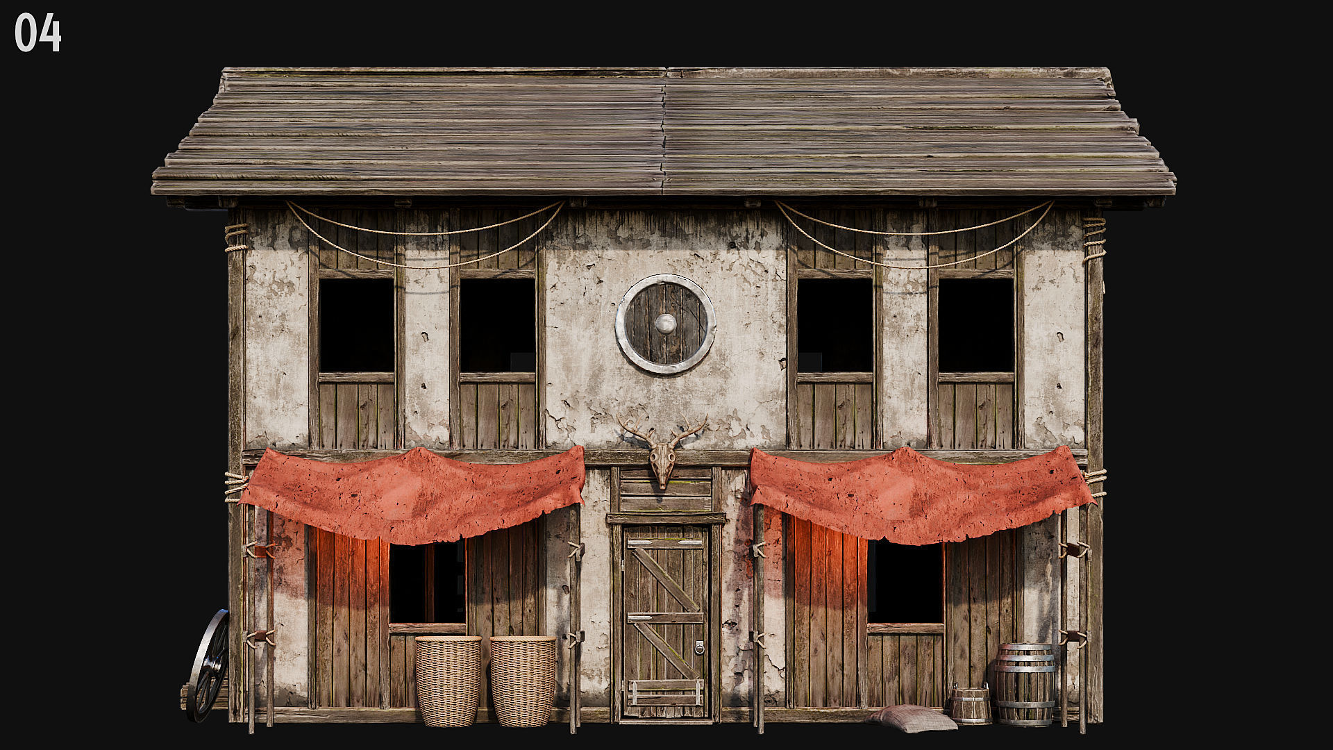 MEDIEVAL 02 with INTERIORS 4K Low-poly 3D model_18