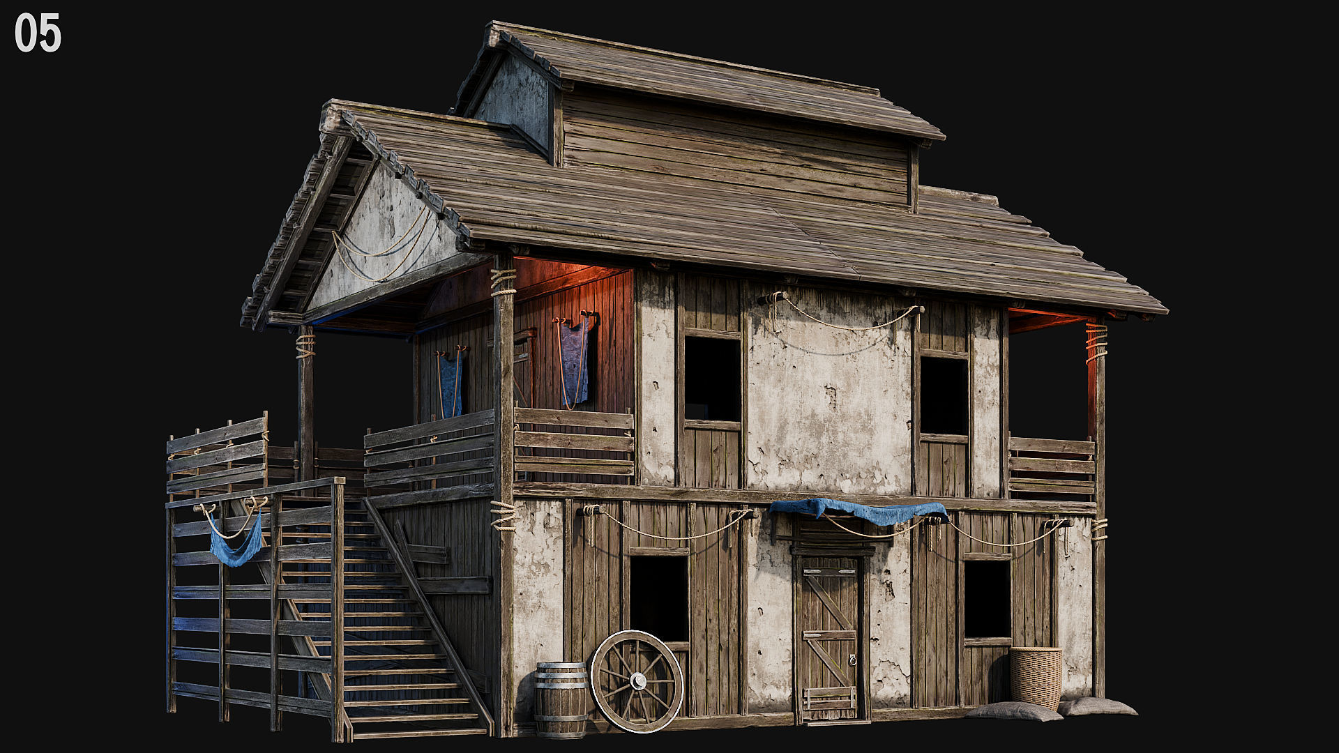 MEDIEVAL 02 with INTERIORS 4K Low-poly 3D model_20