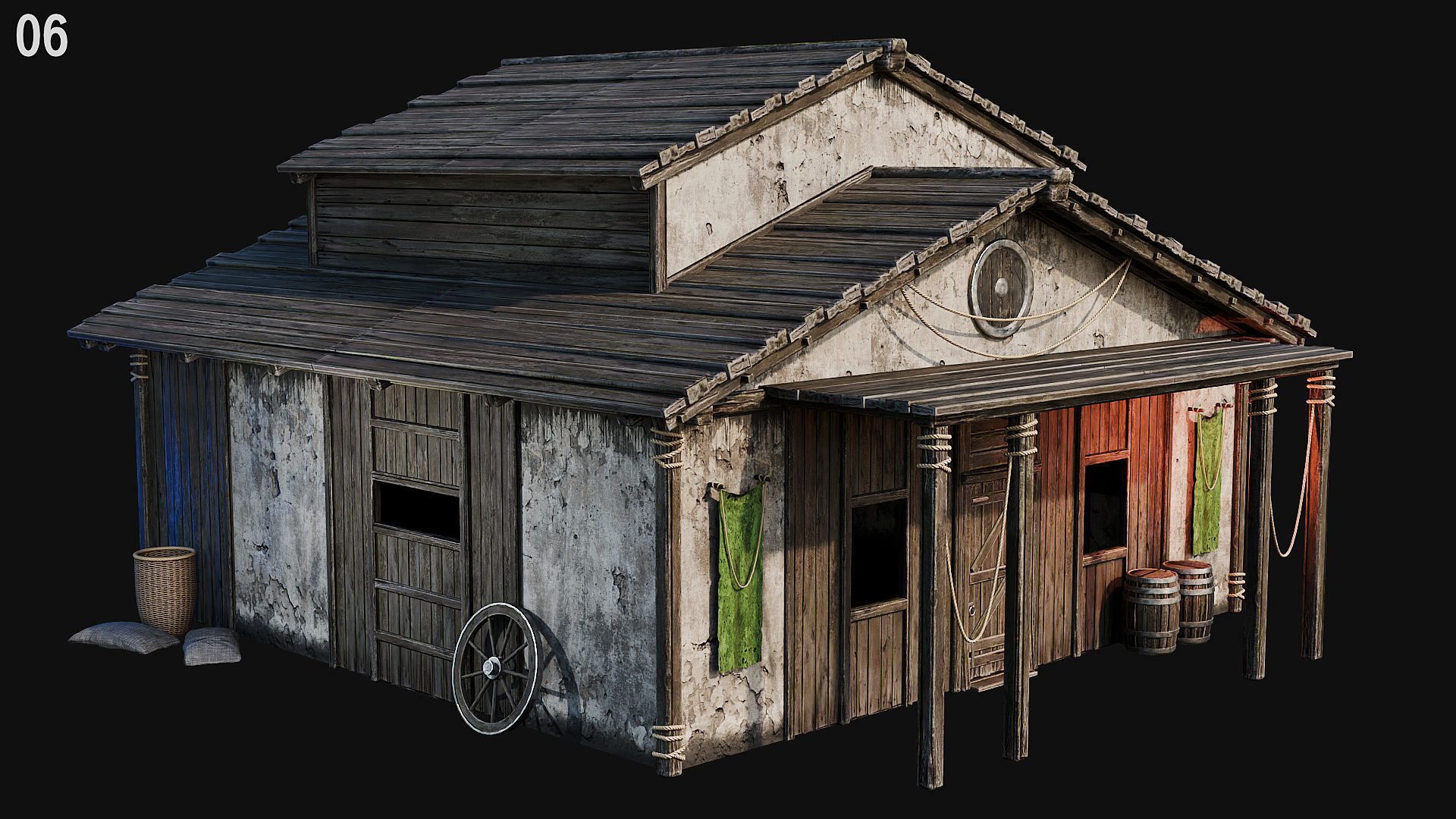 MEDIEVAL 02 with INTERIORS 4K Low-poly 3D model_25