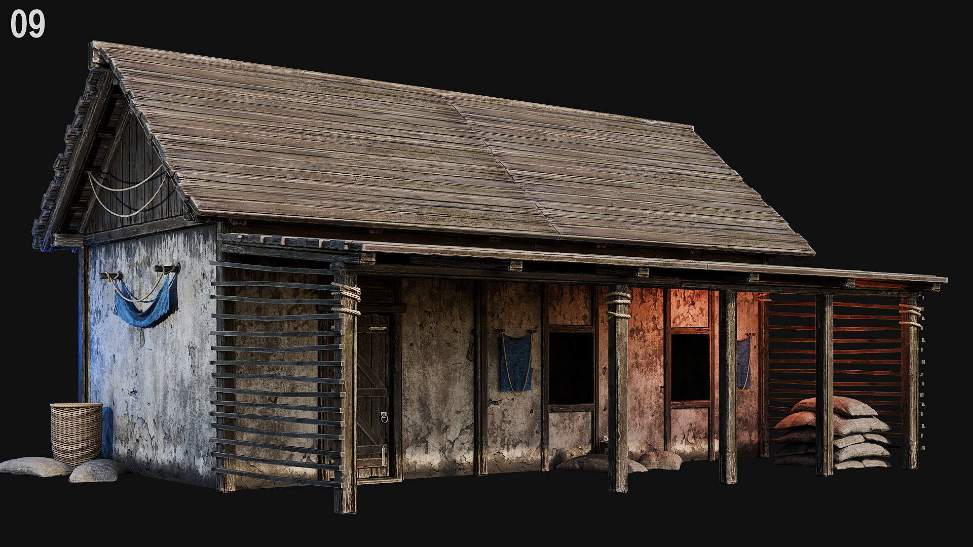 MEDIEVAL 02 with INTERIORS 4K Low-poly 3D model_32