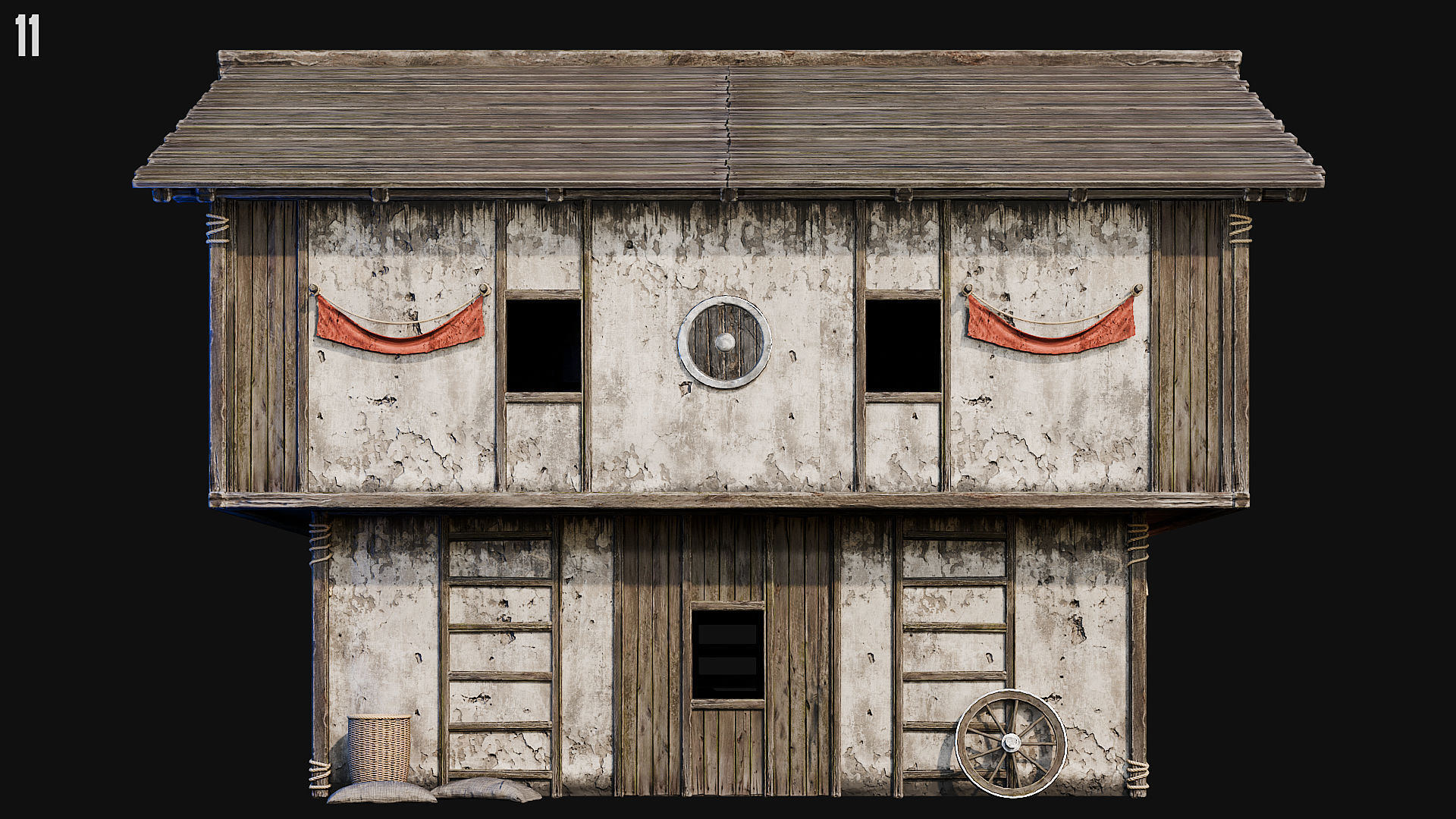 MEDIEVAL 02 with INTERIORS 4K Low-poly 3D model_39