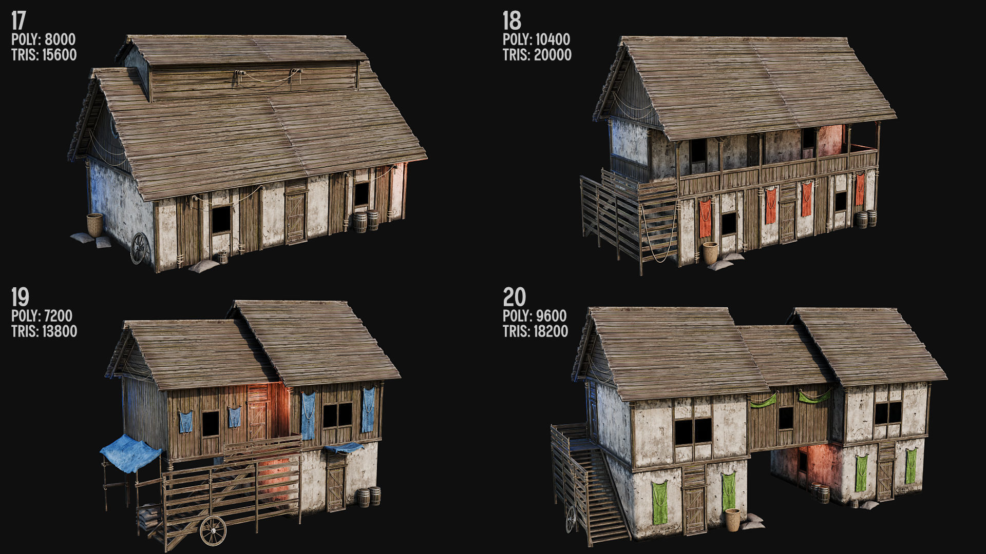 MEDIEVAL 02 with INTERIORS 4K Low-poly 3D model_5