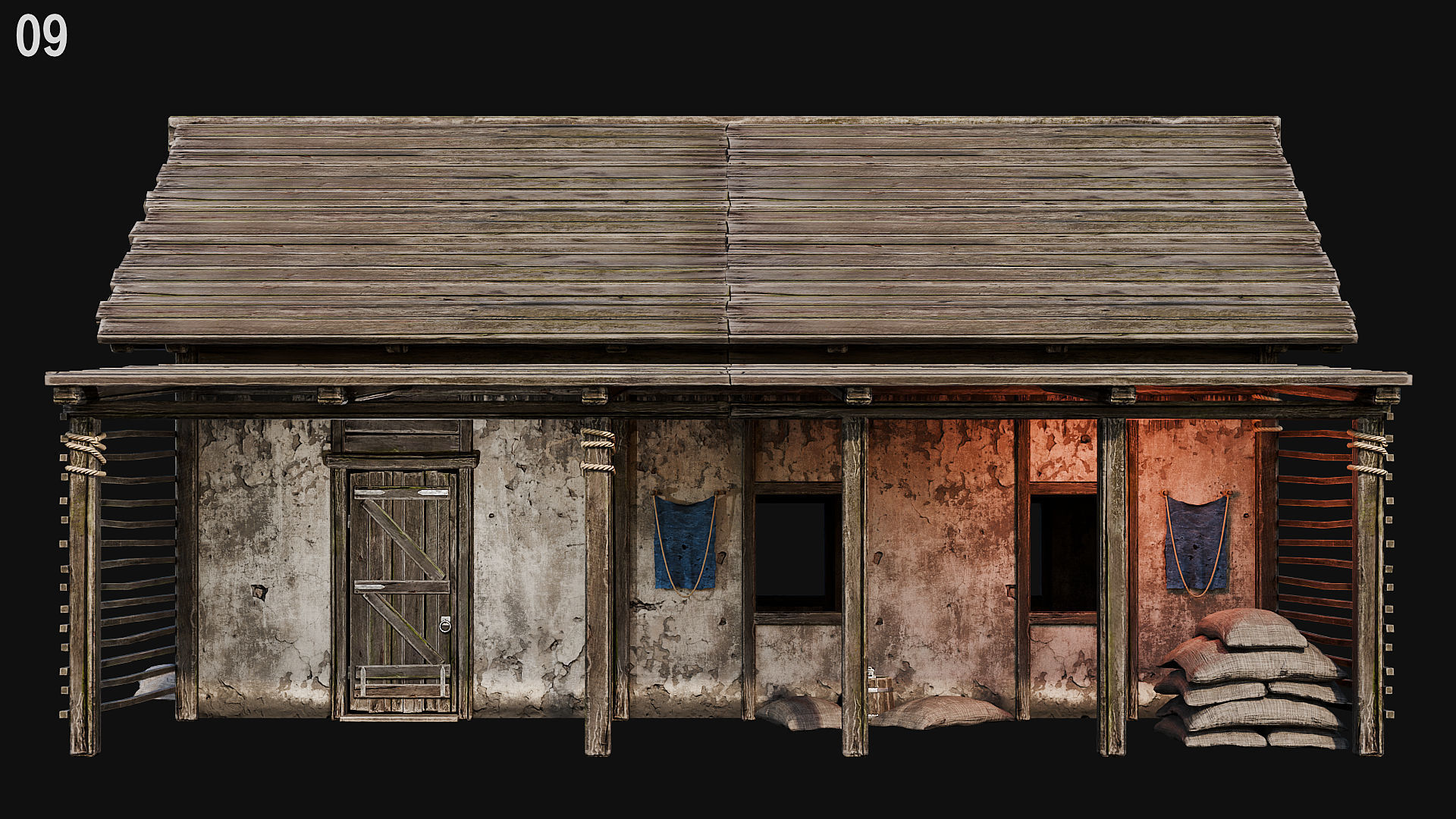 MEDIEVAL 02 with INTERIORS 4K Low-poly 3D model_33