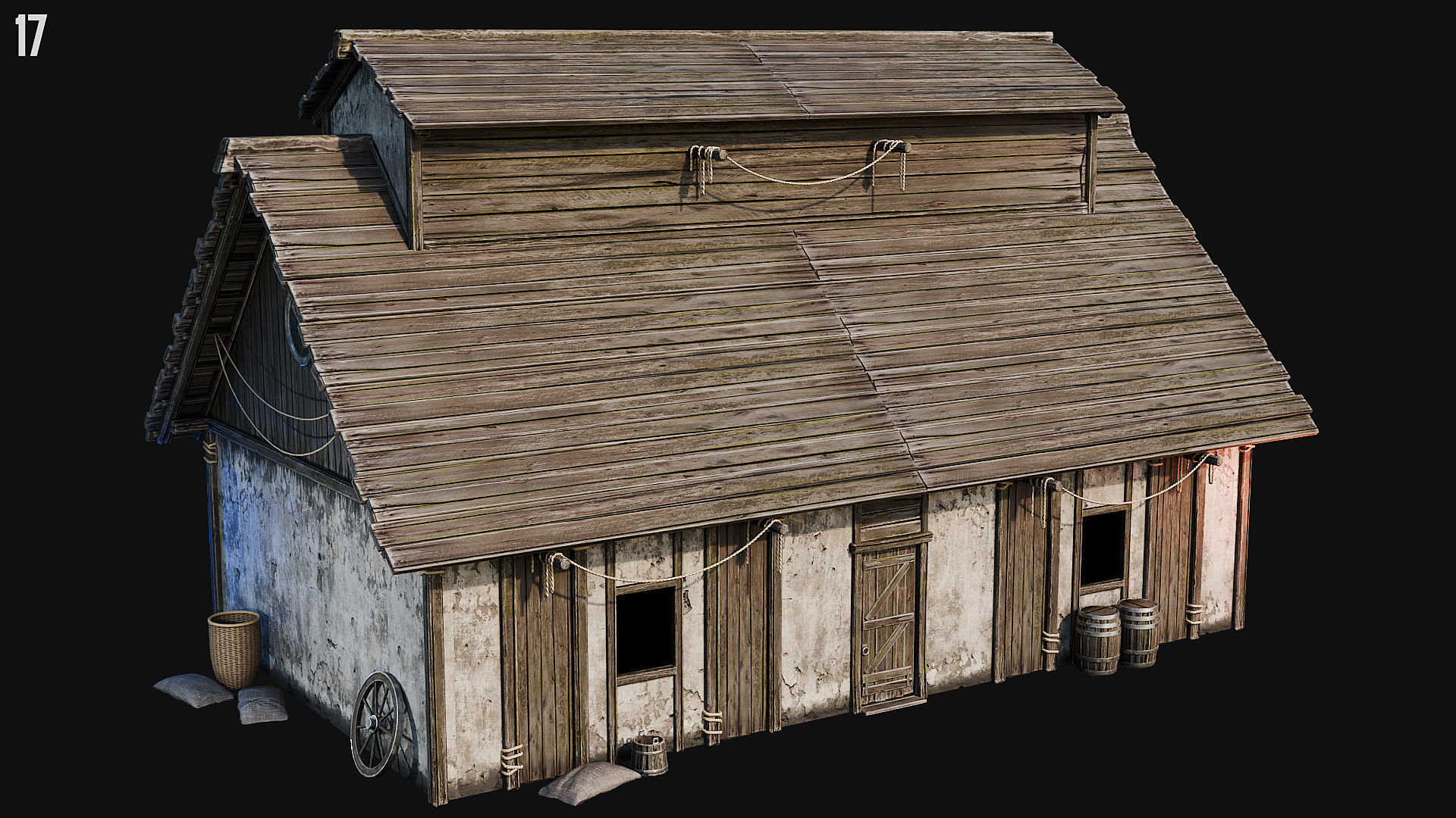 MEDIEVAL 02 with INTERIORS 4K Low-poly 3D model_58