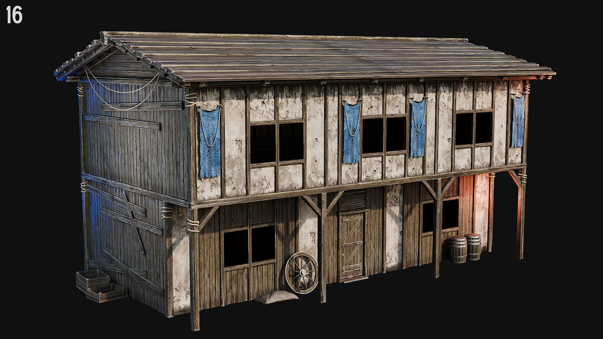 MEDIEVAL 02 with INTERIORS 4K Low-poly 3D model_55