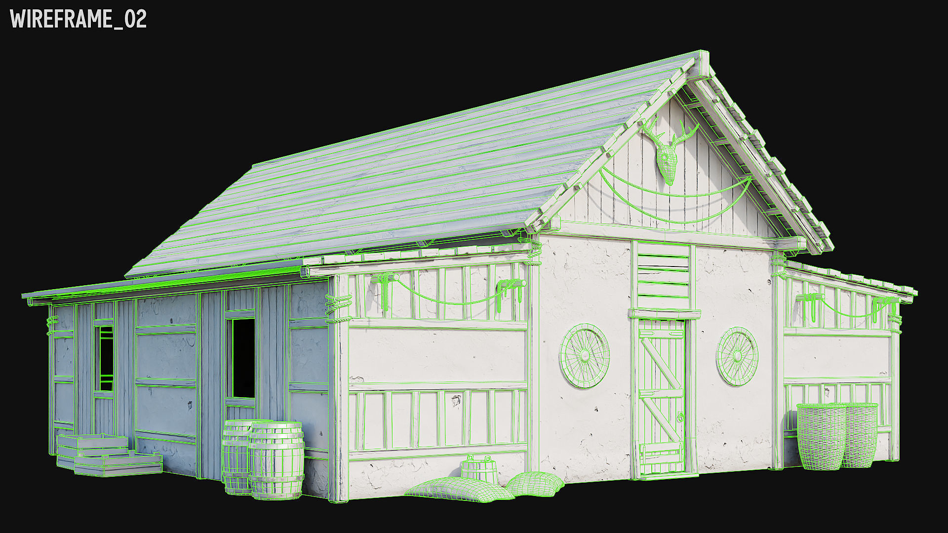 MEDIEVAL 02 with INTERIORS 4K Low-poly 3D model_74