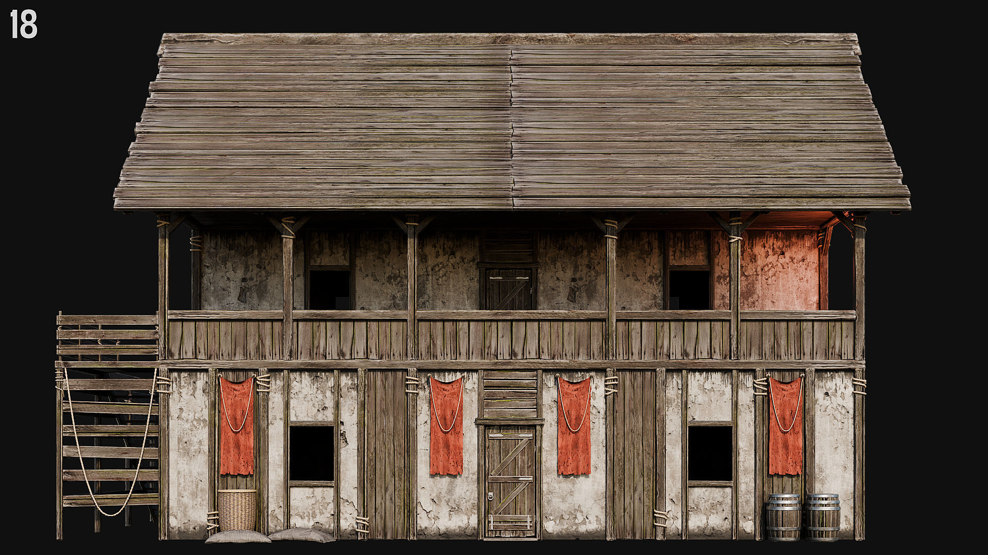 MEDIEVAL 02 with INTERIORS 4K Low-poly 3D model_60