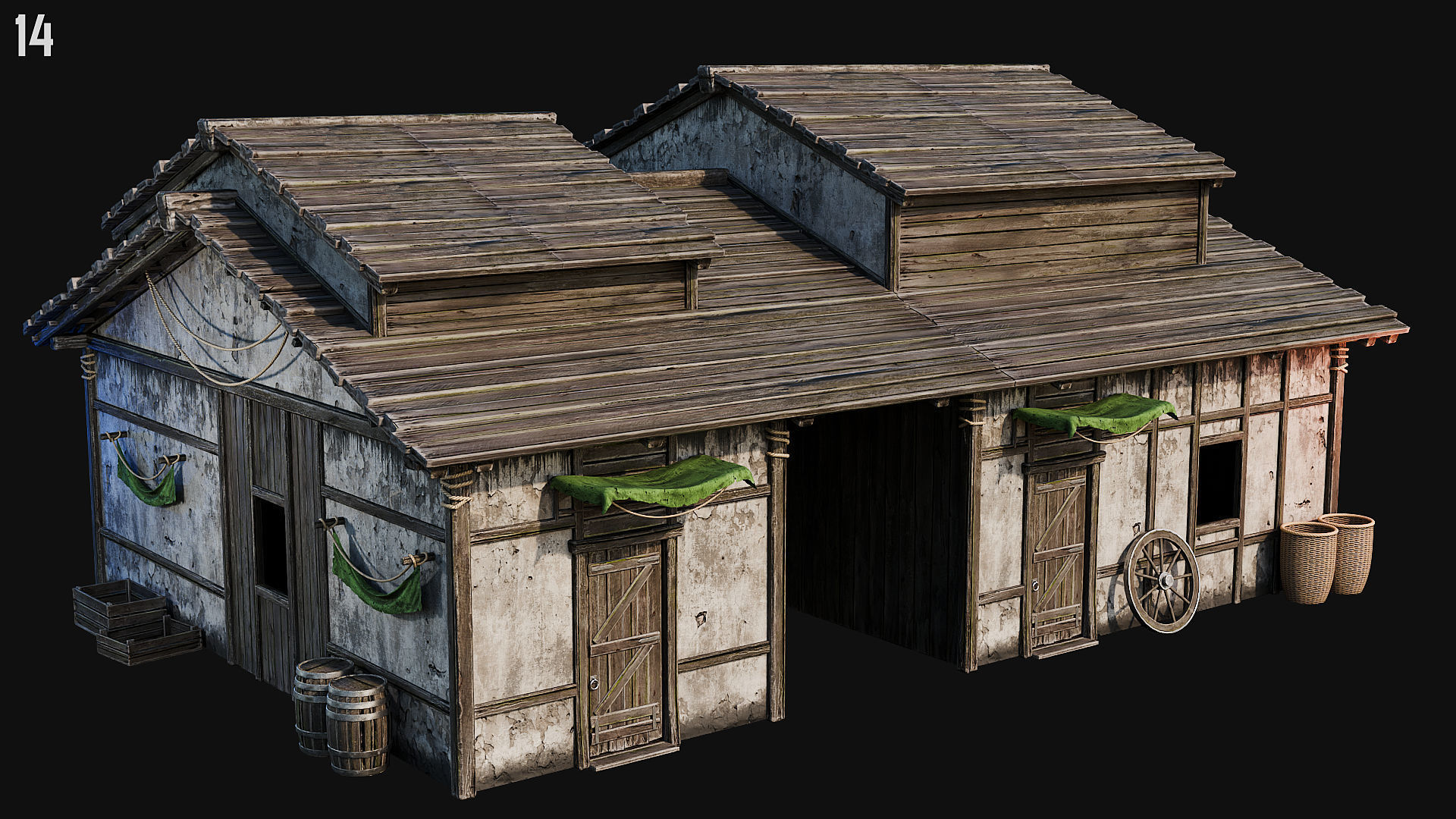 MEDIEVAL 02 with INTERIORS 4K Low-poly 3D model_49