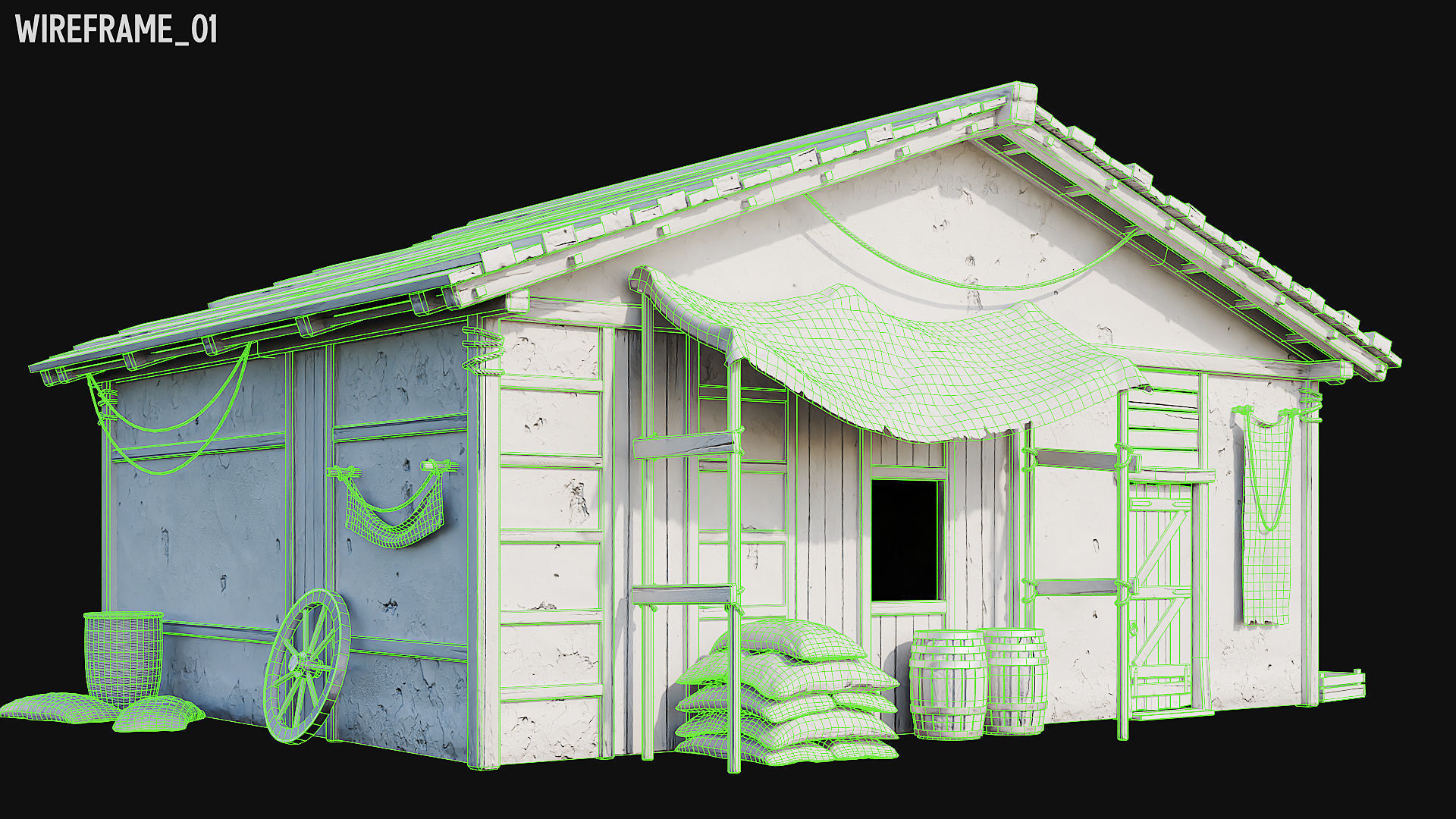 MEDIEVAL 02 with INTERIORS 4K Low-poly 3D model_10