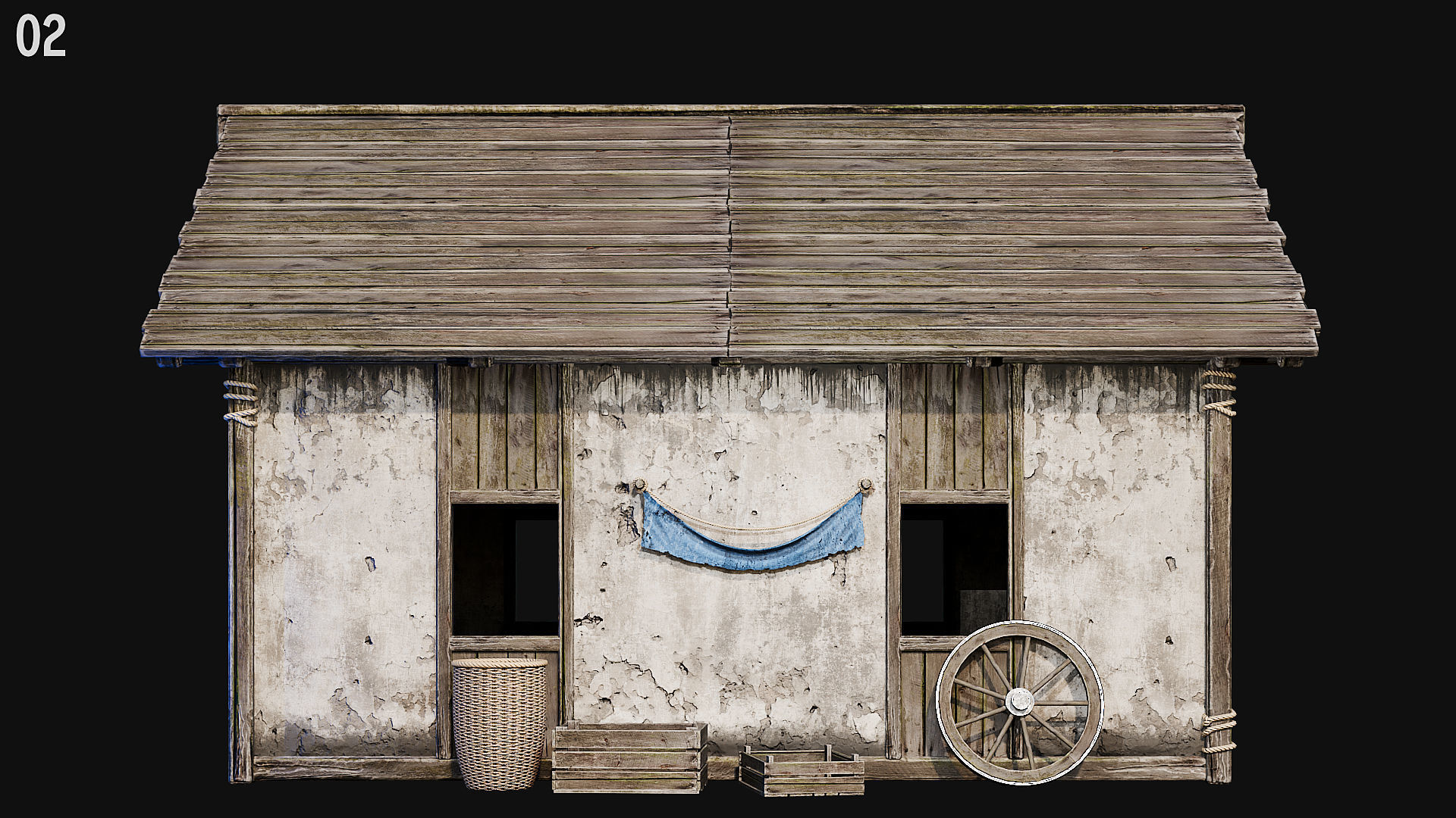 MEDIEVAL 02 with INTERIORS 4K Low-poly 3D model_12